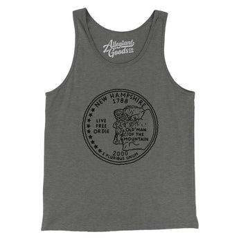 New Hampshire State Quarter Men/Unisex Tank Top-Allegiant Goods Co. Vintage Sports Apparel