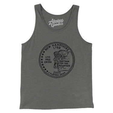 New Hampshire State Quarter Men/Unisex Tank Top-Allegiant Goods Co. Vintage Sports Apparel