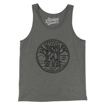 Vermont State Quarter Men/Unisex Tank Top-Allegiant Goods Co. Vintage Sports Apparel