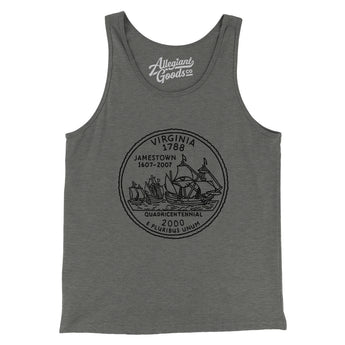 Virginia State Quarter Men/Unisex Tank Top-Allegiant Goods Co. Vintage Sports Apparel