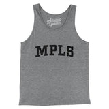 Mpls Varsity Men/Unisex Tank Top-Grey TriBlend-Allegiant Goods Co. Vintage Sports Apparel