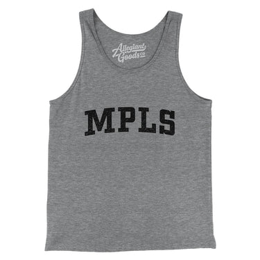Mpls Varsity Men/Unisex Tank Top-Grey TriBlend-Allegiant Goods Co. Vintage Sports Apparel