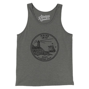 Maine State Quarter Men/Unisex Tank Top-Allegiant Goods Co. Vintage Sports Apparel
