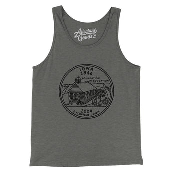 Iowa State Quarter Men/Unisex Tank Top-Allegiant Goods Co. Vintage Sports Apparel