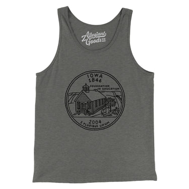 Iowa State Quarter Men/Unisex Tank Top-Allegiant Goods Co. Vintage Sports Apparel