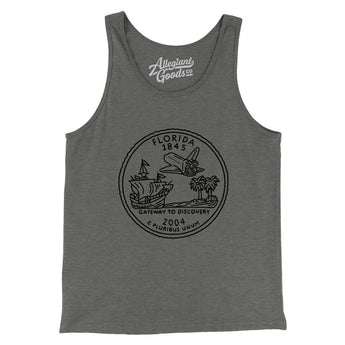 Florida State Quarter Men/Unisex Tank Top-Allegiant Goods Co. Vintage Sports Apparel