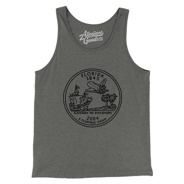 Florida State Quarter Men/Unisex Tank Top-Allegiant Goods Co. Vintage Sports Apparel