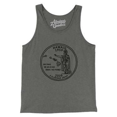 Hawaii State Quarter Men/Unisex Tank Top-Allegiant Goods Co. Vintage Sports Apparel