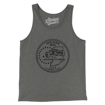 Indiana State Quarter Men/Unisex Tank Top-Allegiant Goods Co. Vintage Sports Apparel
