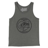 Indiana State Quarter Men/Unisex Tank Top-Grey TriBlend-Allegiant Goods Co. Vintage Sports Apparel