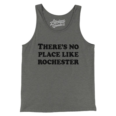 There's No Place Like Rochester Men/Unisex Tank Top-Grey TriBlend-Allegiant Goods Co. Vintage Sports Apparel