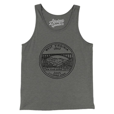 West Virginia State Quarter Men/Unisex Tank Top-Allegiant Goods Co. Vintage Sports Apparel