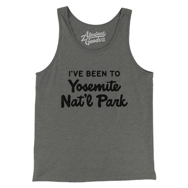 I've Been To Yosemite National Park Men/Unisex Tank Top-Grey TriBlend-Allegiant Goods Co. Vintage Sports Apparel