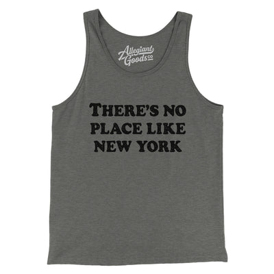 There's No Place Like New York Men/Unisex Tank Top-Grey TriBlend-Allegiant Goods Co. Vintage Sports Apparel