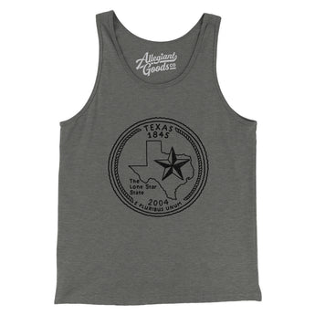 Texas State Quarter Men/Unisex Tank Top-Allegiant Goods Co. Vintage Sports Apparel