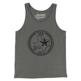 Texas State Quarter Men/Unisex Tank Top-Grey TriBlend-Allegiant Goods Co. Vintage Sports Apparel