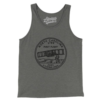 North Carolina State Quarter Men/Unisex Tank Top-Allegiant Goods Co. Vintage Sports Apparel