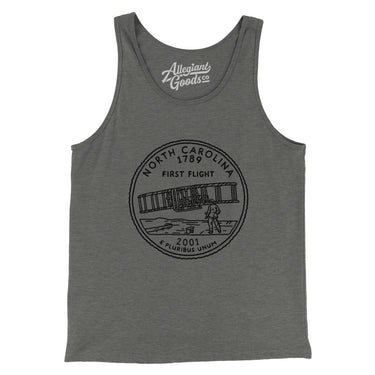 North Carolina State Quarter Men/Unisex Tank Top-Allegiant Goods Co. Vintage Sports Apparel