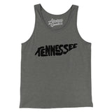 Tennessee State Shape Text Men/Unisex Tank Top-Allegiant Goods Co. Vintage Sports Apparel