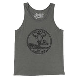 Montana State Quarter Men/Unisex Tank Top-Grey TriBlend-Allegiant Goods Co. Vintage Sports Apparel