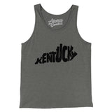 Kentucky State Shape Text Men/Unisex Tank Top-Grey TriBlend-Allegiant Goods Co. Vintage Sports Apparel