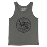 Tennessee State Quarter Men/Unisex Tank Top-Grey TriBlend-Allegiant Goods Co. Vintage Sports Apparel