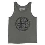 New York State Quarter Men/Unisex Tank Top-Grey TriBlend-Allegiant Goods Co. Vintage Sports Apparel