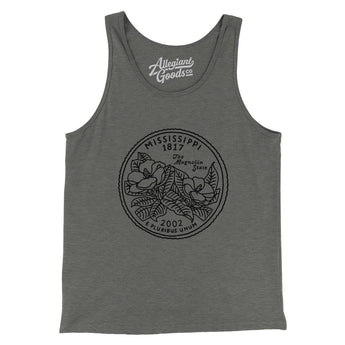 Mississippi State Quarter Men/Unisex Tank Top-Allegiant Goods Co. Vintage Sports Apparel
