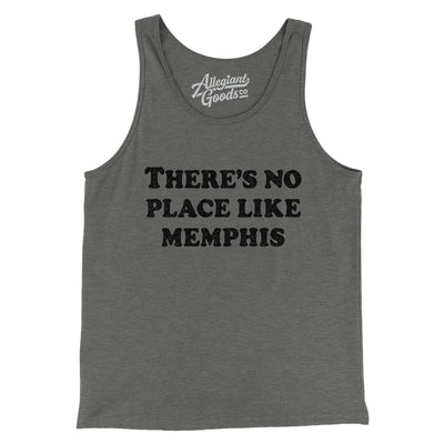 There's No Place Like Memphis Men/Unisex Tank Top-Grey TriBlend-Allegiant Goods Co. Vintage Sports Apparel