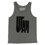 Utah State Shape Text Men/Unisex Tank Top-Allegiant Goods Co. Vintage Sports Apparel