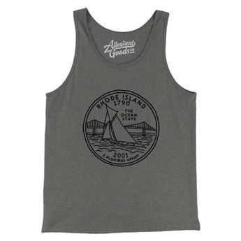 Rhode Island State Quarter Men/Unisex Tank Top-Allegiant Goods Co. Vintage Sports Apparel