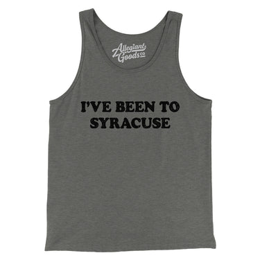 I've Been To Syracuse Men/Unisex Tank Top-Grey TriBlend-Allegiant Goods Co. Vintage Sports Apparel