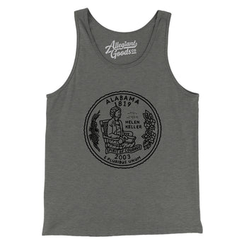 Alabama State Quarter Men/Unisex Tank Top-Allegiant Goods Co. Vintage Sports Apparel