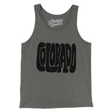 Colorado State Shape Text Men/Unisex Tank Top-Grey TriBlend-Allegiant Goods Co. Vintage Sports Apparel