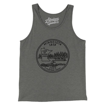 Minnesota State Quarter Men/Unisex Tank Top-Allegiant Goods Co. Vintage Sports Apparel