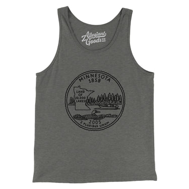 Minnesota State Quarter Men/Unisex Tank Top-Allegiant Goods Co. Vintage Sports Apparel