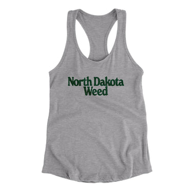 North Dakota Weed Women's Racerback Tank-Allegiant Goods Co. Vintage Sports Apparel