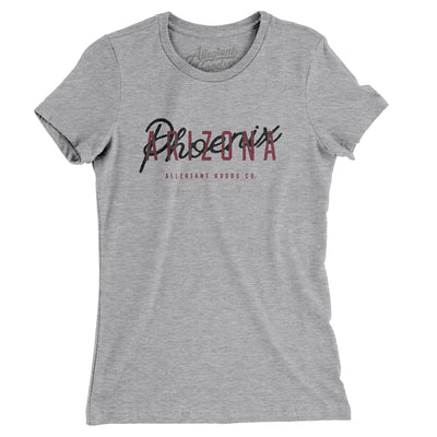 Phoenix Overprint Women's T-Shirt-Heather Grey-Allegiant Goods Co. Vintage Sports Apparel