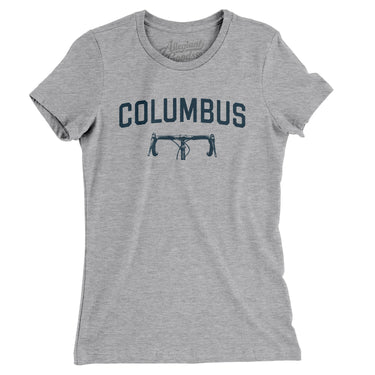 Columbus Cycling Women's T-Shirt-Heather Grey-Allegiant Goods Co. Vintage Sports Apparel