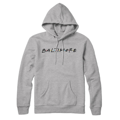 Baltimore Friends Hoodie-Heather Grey-Allegiant Goods Co. Vintage Sports Apparel