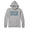 There's No Place Like Oklahoma Hoodie-Heather Grey-Allegiant Goods Co. Vintage Sports Apparel