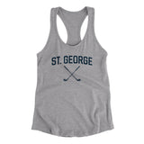 St. George Golf Women's Racerback Tank-Heather Grey-Allegiant Goods Co. Vintage Sports Apparel