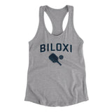Biloxi Pickleball Women's Racerback Tank-Heather Grey-Allegiant Goods Co. Vintage Sports Apparel