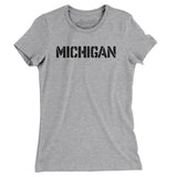 Michigan Military Stencil Women's T-Shirt-Allegiant Goods Co. Vintage Sports Apparel