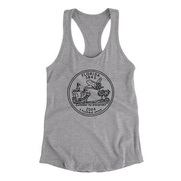 Florida State Quarter Women's Racerback Tank-Allegiant Goods Co. Vintage Sports Apparel