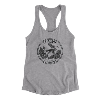 Oklahoma State Quarter Women's Racerback Tank-Allegiant Goods Co. Vintage Sports Apparel