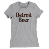 Detroit Beer Women's T-Shirt-Heather Grey-Allegiant Goods Co. Vintage Sports Apparel