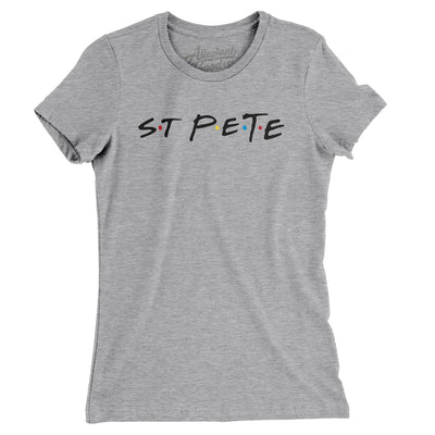 St Pete Friends Women's T-Shirt-Heather Grey-Allegiant Goods Co. Vintage Sports Apparel