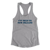I've Been To New Orleans Women's Racerback Tank-Heather Grey-Allegiant Goods Co. Vintage Sports Apparel