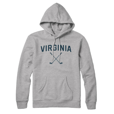 Virginia Golf Hoodie-Heather Grey-Allegiant Goods Co. Vintage Sports Apparel
